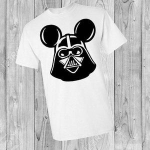 Disney Star Wars Darth Vader Mickey White Unisex T Shirt